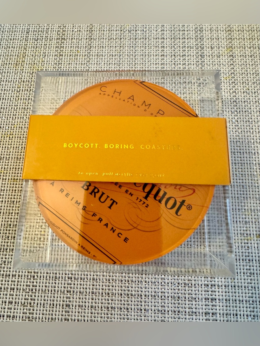 Pop The Bubbly Coasters- Set of 4. Pop The Bubbly Coasters bring instant celebra - Picture 5 of 12